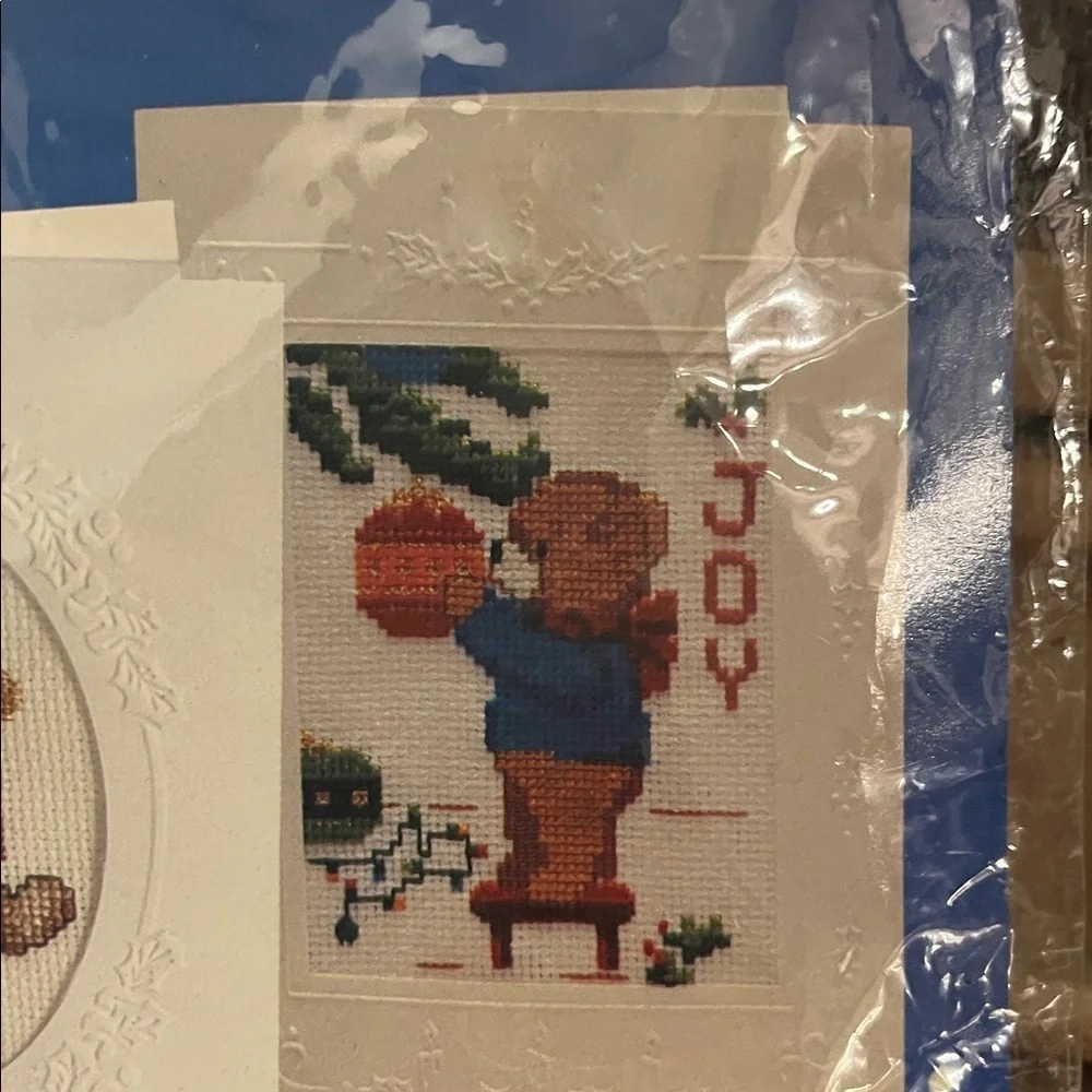 Two Titan Needlecraft Sets Makes 10 Cross Stitch Christmas Holiday Cards NWT